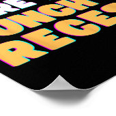 Poster Je suis juste ici pour le déjeuner et les loisirs  (Coin)