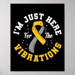 Poster Je suis juste ici pour les Vibrations ASL Deaf Awa