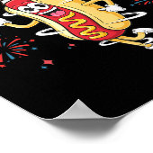 Poster Je suis juste ici pour les Wieners Funny 4 juillet (Coin)