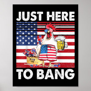 Poster Je suis juste là pour le bang humour drôle de feux