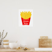 Poster Je suis juste là pour les frites françaises (Cuisine)