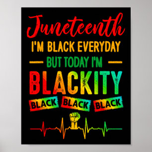 Poster Je suis la célébration de l'indépendance noire de 