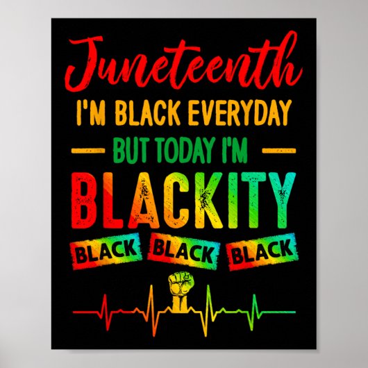Poster Je suis la célébration de l'indépendance noire de (Devant)