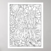 Poster Je Suis La Couleur Boss Elle-Même (Devant)