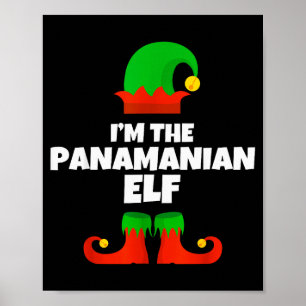 Poster Je suis la famille de lutins panaméens Pajama Noël