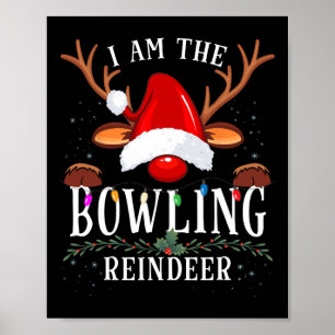 Poster Je Suis La Famille De Noël De Bowling Reindeer