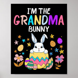 Poster Je suis La Grand-Mère Bunny Joyeuse Rabbin de la f