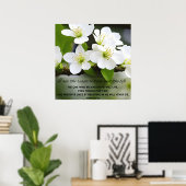 Poster Je Suis La Résurrection Motivationnelle Bible Vers (Bureau à domicile)