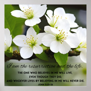 Poster Je Suis La Résurrection Motivationnelle Bible Vers