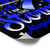 Poster Je Suis La Tempête Alopécie Sensibilisation Bleu R (Coin)