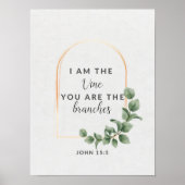 Poster Je Suis La Vigne Bible Verse (Devant)