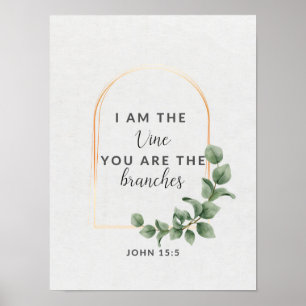 Poster Je Suis La Vigne Bible Verse