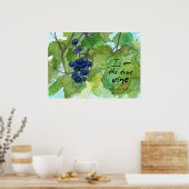 Poster Je Suis La Vraie Écriture Jean 15:1 Raisins (Cuisine)