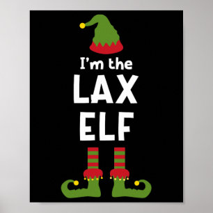 Poster Je suis Le Laxo Elf Drôle Lacrosse Joueur Noël Pa