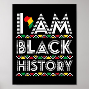 Poster Je suis le Mois de l'histoire des Noirs Afrique Ar