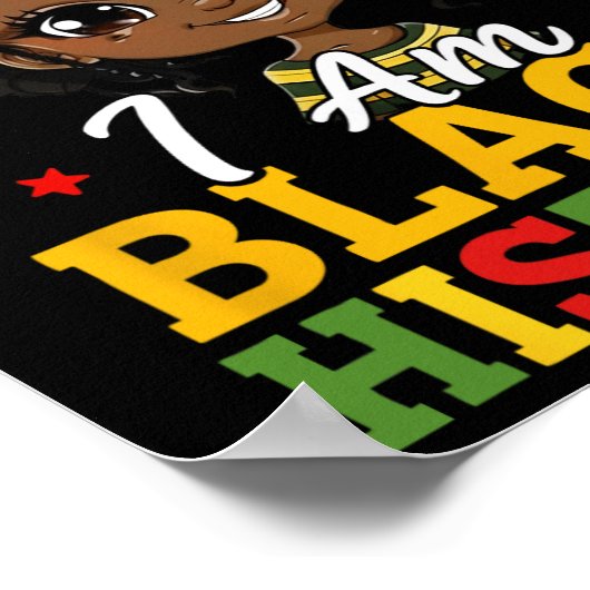 Poster Je suis le mois de l'histoire des Noirs Afro-Améri (Coin)