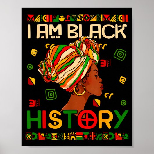 Poster Je suis le Mois de l'Histoire des Noirs Afro-Améri (Devant)
