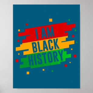 Poster Je suis le mois de l'histoire des Noirs Afro-Améri
