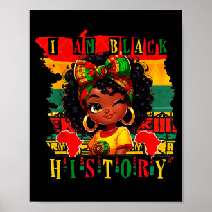 Poster Je suis le Mois de l'histoire des Noirs Filles Enf