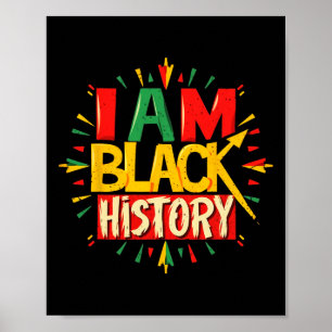 Poster Je suis le mois de l'histoire des Noirs garçons af