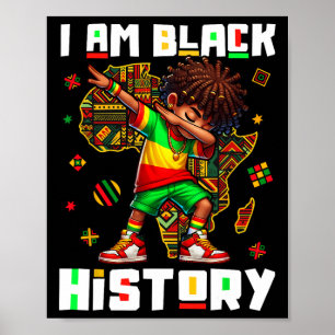 Poster Je suis le Mois de l'Histoire des Noirs Garçons Da