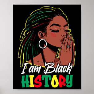 Poster Je suis le mois de l'histoire des Noirs Loc'd Girl