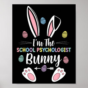 Poster Je suis le psychologue de l'école Bunny Matching F