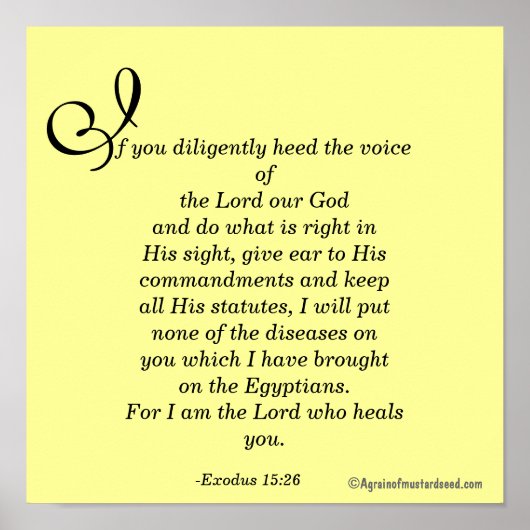 Poster Je suis le Seigneur qui vous guérit (Devant)