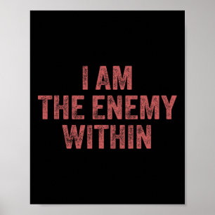 Poster Je suis l'ennemi intérieur Pun vote élection Trump