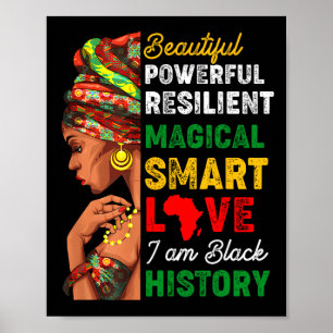 Poster Je suis les femmes de l'histoire noire Mois de l'h