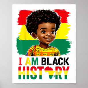 Poster Je suis les garçons de l'histoire noire Patriotiqu