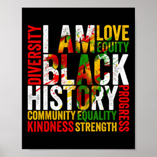 Poster Je suis l'histoire noire Afro-Américaine Histoire