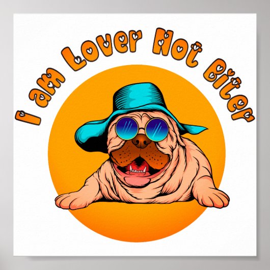 Poster Je suis Lover Not Biter (Devant)