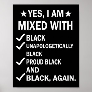 Poster Je Suis Mélangé Avec L'Histoire Noire Africaine Fi