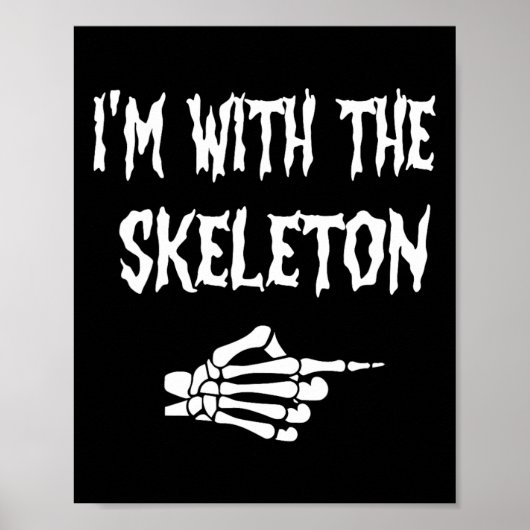 Poster Je suis mignon avec des couples d'Halloween squele (Devant)