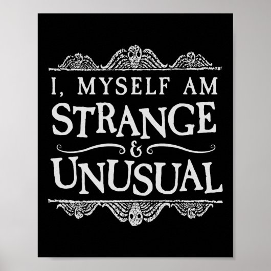 Poster Je Suis Moi-Même Étrange Et Inhabituel Halloween A (Devant)