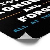 Poster Je suis Multitâche Drôle Office Et Travailler (Coin)