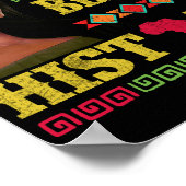 Poster Je suis Noir Histoire Éduquée Histoire Noire Fille (Coin)