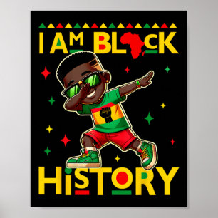 Poster Je Suis Noir Histoire Enfants Garçons Hommes Noirs