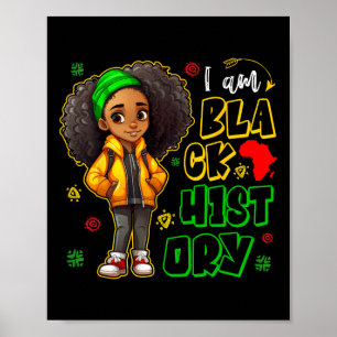 Poster Je Suis Noir Histoire Mois Ados Enfants Filles Afr