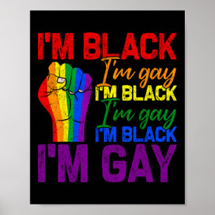 Poster Je suis Noir Je suis Gay Power Fist Lgbtq Fierté N