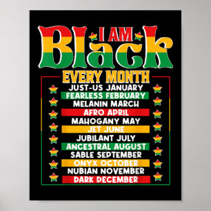 Poster Je suis Noir Tous Les Mois Junetdix Black History