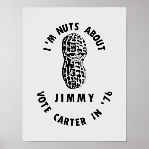 Poster Je suis Nuts au sujet de l'élection 1976 de Jimmy