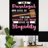 Poster Je Suis Parajuridique (Bureau à domicile)