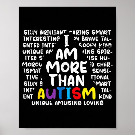 Poster Je suis plus que l'autisme Asd Sensibilisation Hom (Devant)