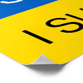 Poster Je suis pour l'Ukraine Je Shih Tzu Pas le drapeau (Coin)