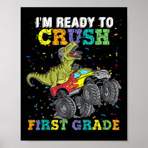 Poster Je suis prêt à écraser les Dinos de Camion Monster