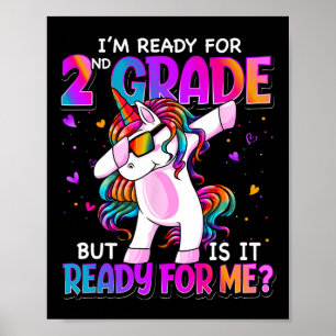 Poster Je suis prêt pour la 2e année de retour à l'école