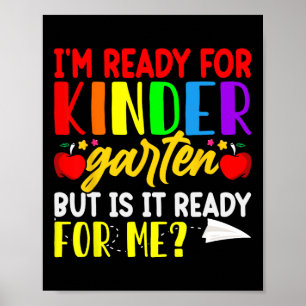 Poster Je suis prêt pour le premier jour de l'école mater