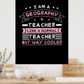 Poster Je Suis Professeur De Géographie (Cuisine)
